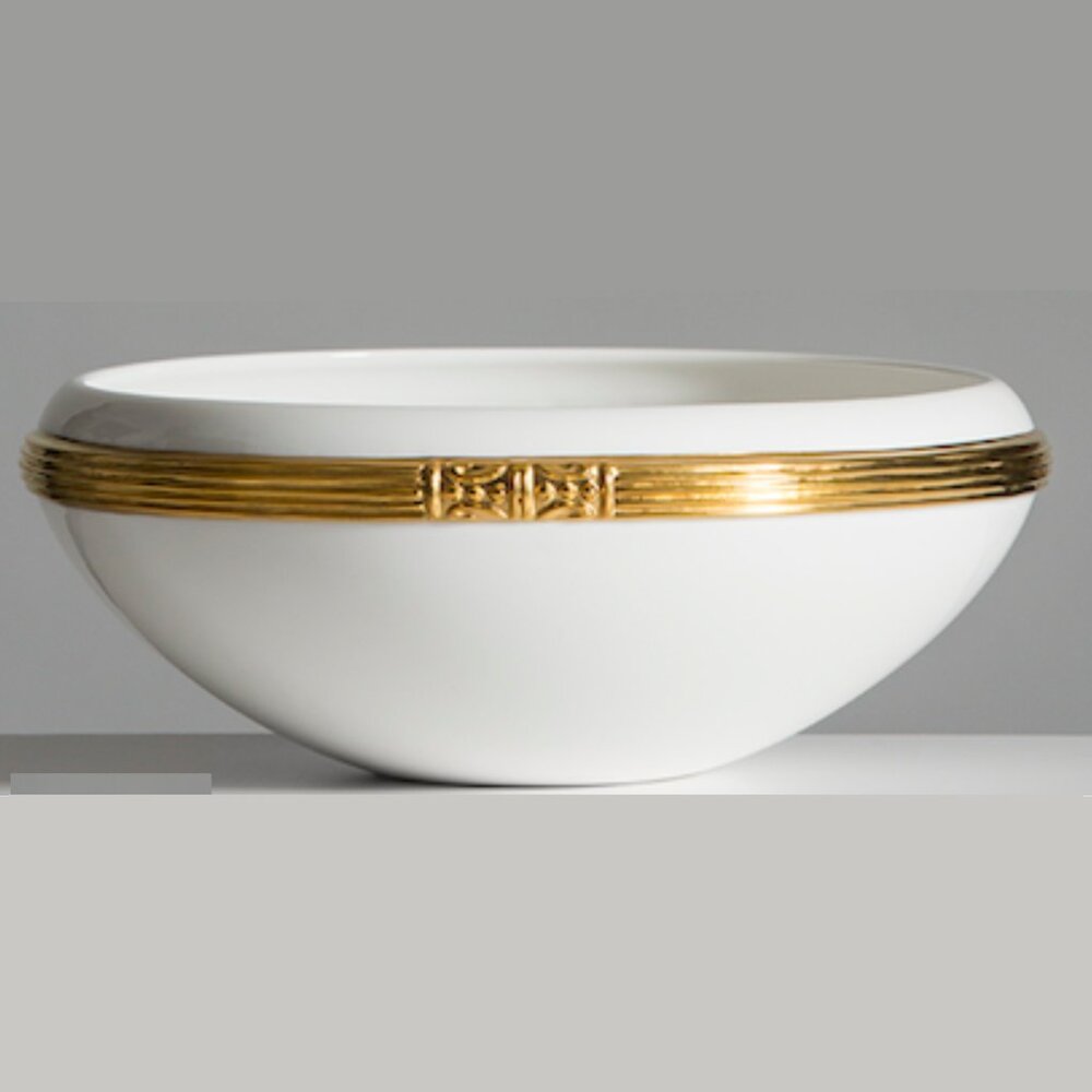 【4MK】$450 Katy Briscoe Medium Serve Bowl 24K Gold Plated